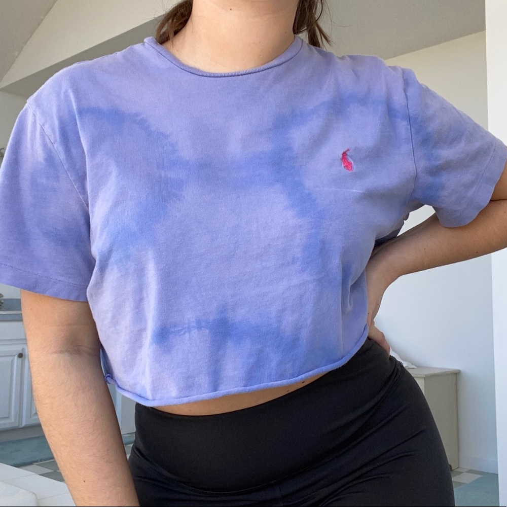 SOLD. POLO Ralph Lauren Bleach Dyed Crop
